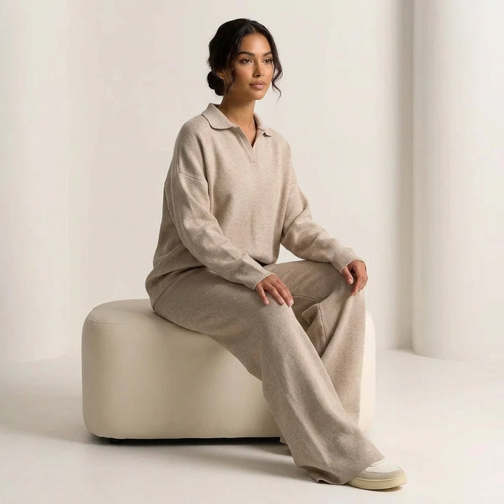Dames Lounge Set – Comfortabele Top met Bijpassende Broek