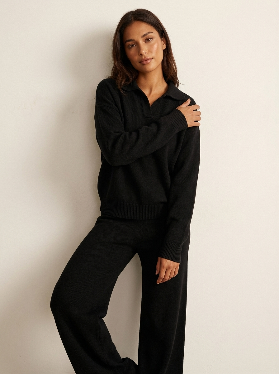 Dames Lounge Set – Comfortabele Top met Bijpassende Broek