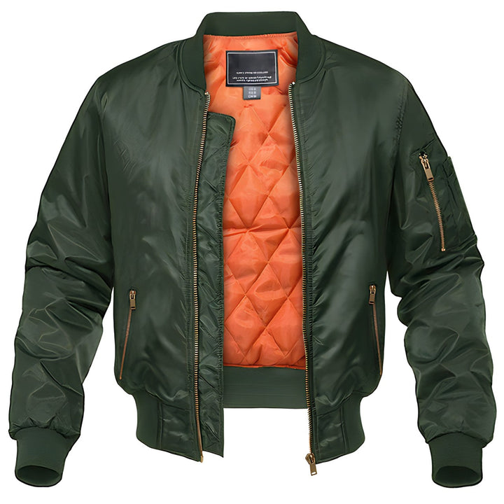 Blouson Aviateur Homme Rétro avec Doublure Chaude