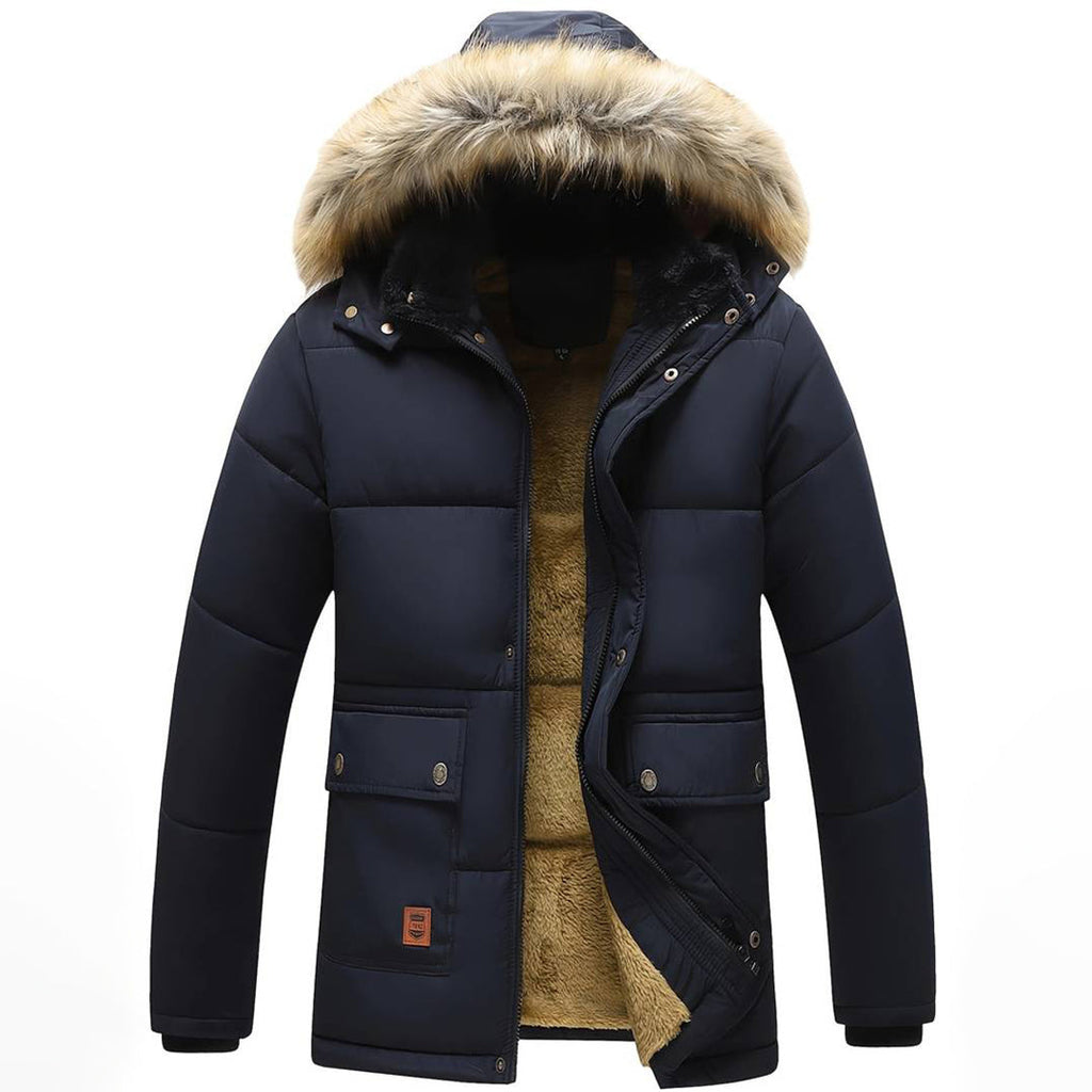 Indicode INWoodleys Veste D'hiver Pour Homme Avec Fourrure En Peluche