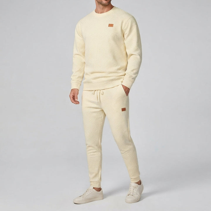 Ensemble Survêtement Homme Sweat Col Rond et Jogger Cordon