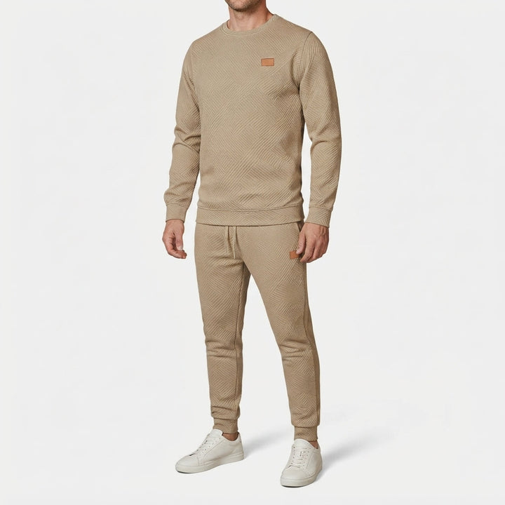 Ensemble Survêtement Homme Sweat Col Rond et Jogger Cordon