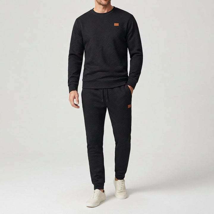 Ensemble Survêtement Homme Sweat Col Rond et Jogger Cordon