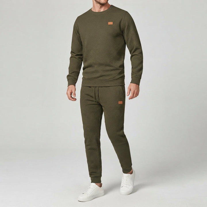 Ensemble Survêtement Homme Sweat Col Rond et Jogger Cordon
