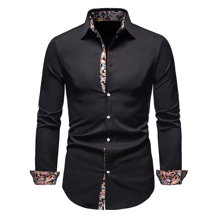 Pascal | Chemise élégante à poignets fleuris pour hommes