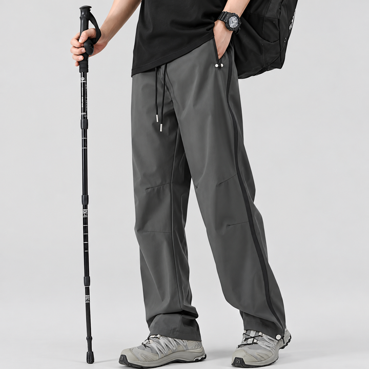 Pantalon De Pluie Homme Zippé Sur Les Côtés Déperlant Coupe Vent