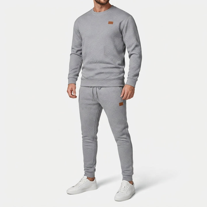 Ensemble Sweat Homme Col Rond Manches Longues Et Jogger À Cordon