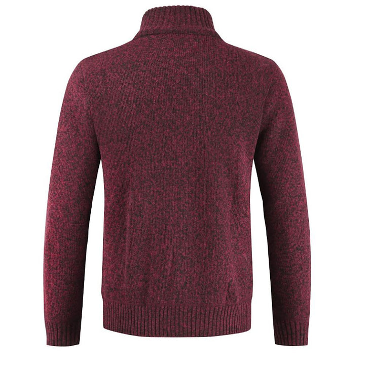 Gilet Homme Chaud en Maille Zippé avec Intérieur Doublé
