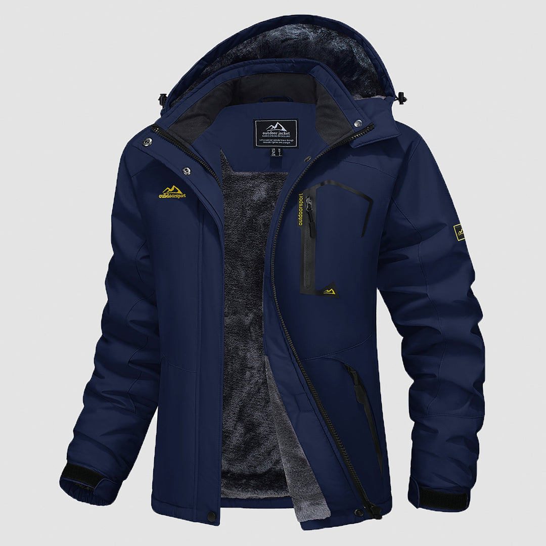 Veste de Ski Femme Imperméable Doublée Polaire à Capuche