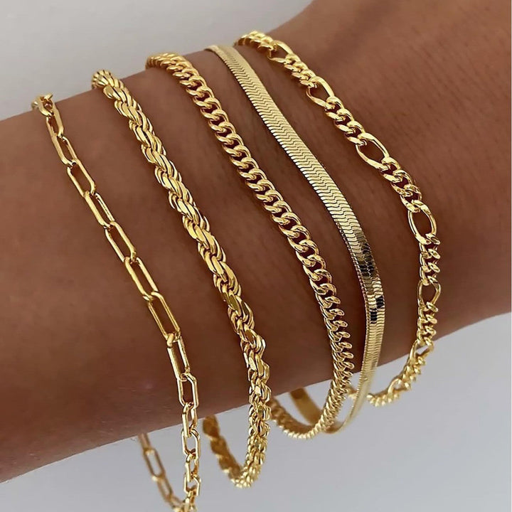 Set de Bracelets Dorés Femme