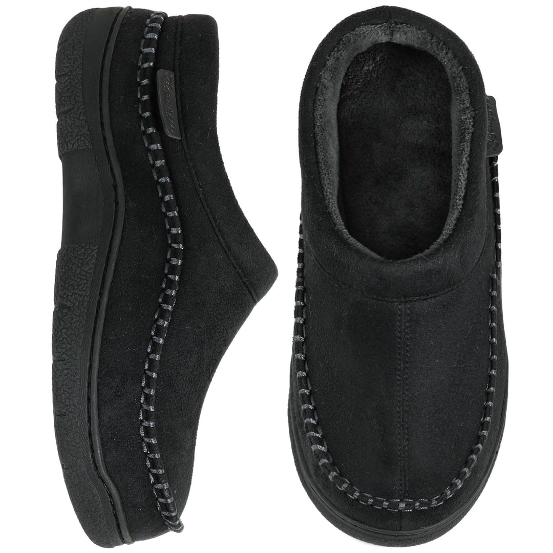 Chaussons Mocassins en Daim Doublés Fourrure à Semelle Crantée pour Homme
