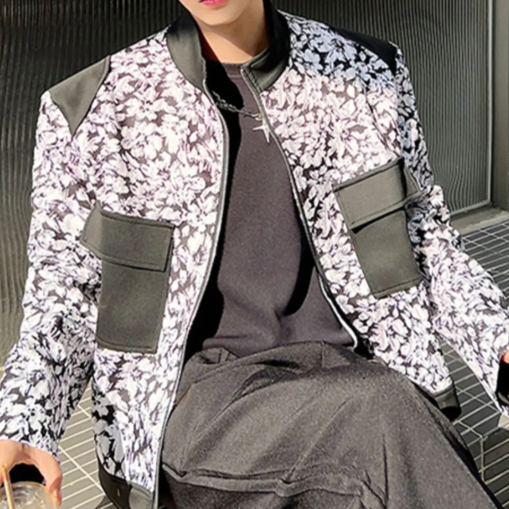 MANACCA - Veste Moderne à Col Haut pour Hommes