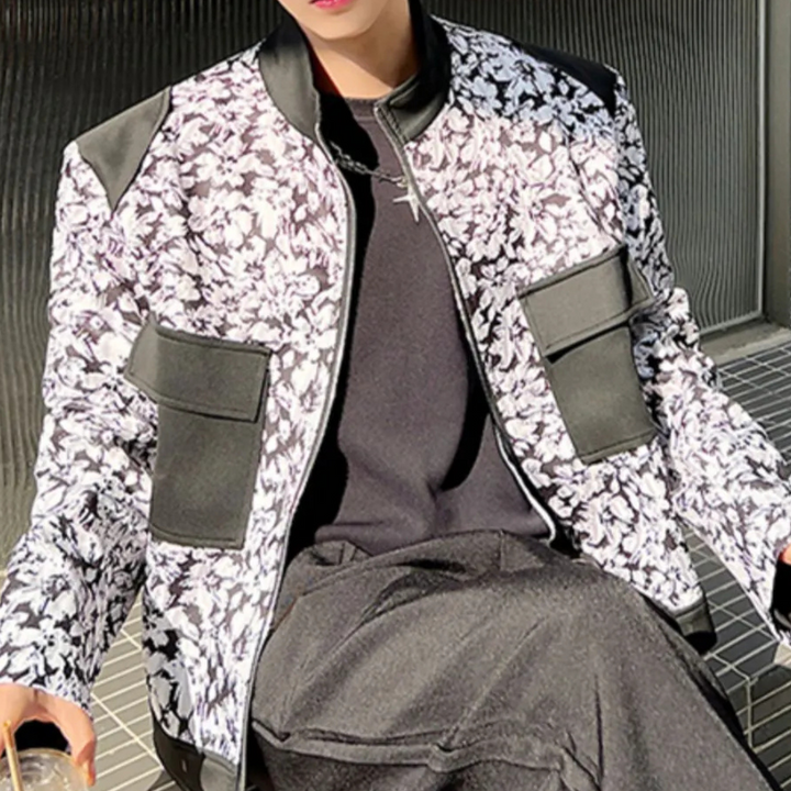MANACCA - Veste Moderne à Col Haut pour Hommes