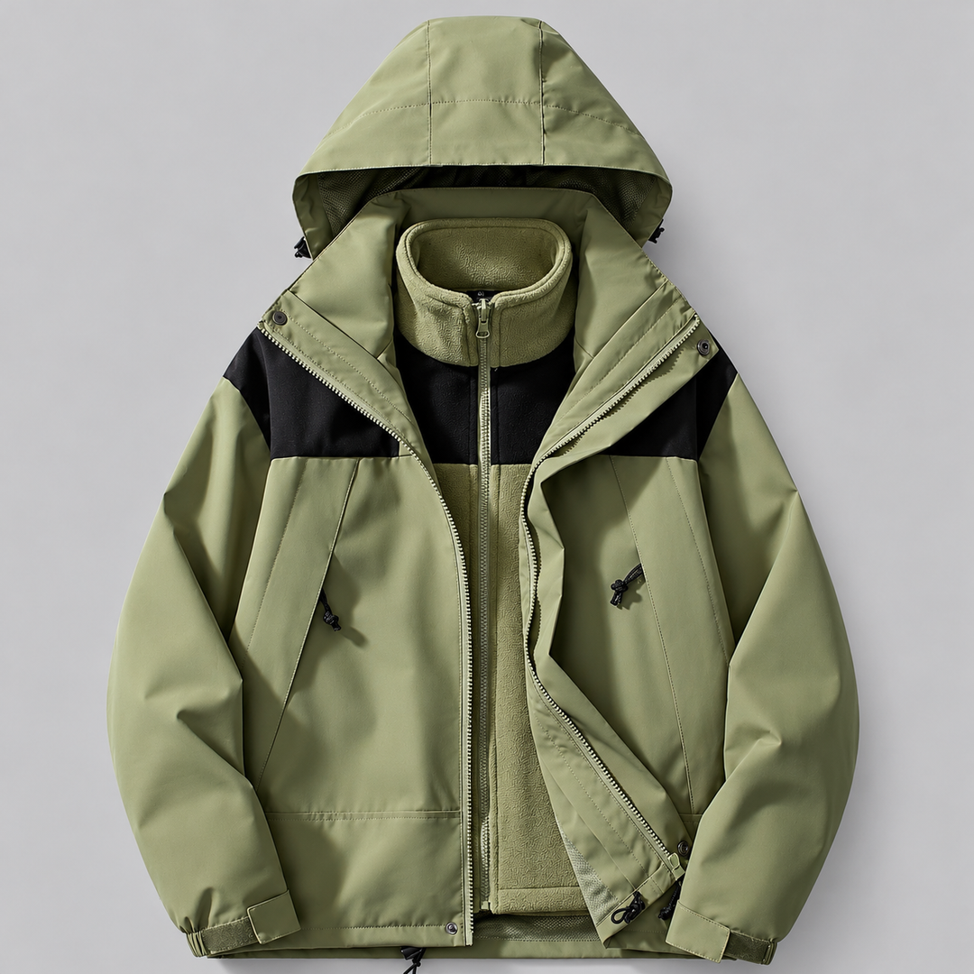 Veste outdoor 3 en 1 femme à capuche avec polaire amovible
