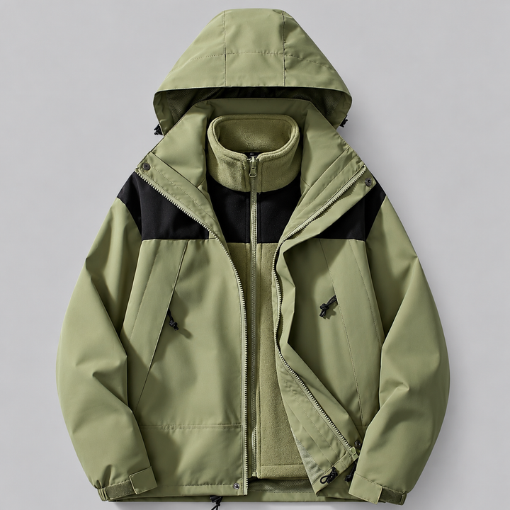 Veste outdoor 3 en 1 femme à capuche avec polaire amovible