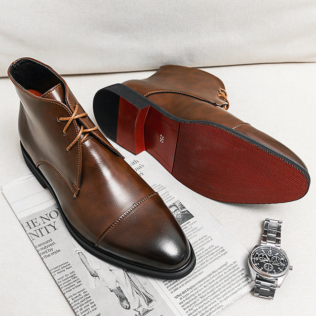 Chaussures de Ville Homme en Cuir Richelieu Semelle Rouge