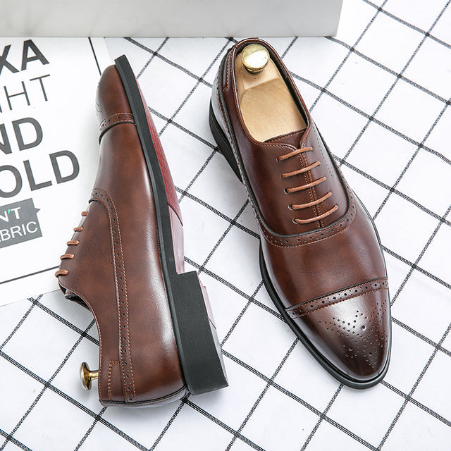 Chaussures de Ville Homme en Cuir Richelieu Semelle Rouge
