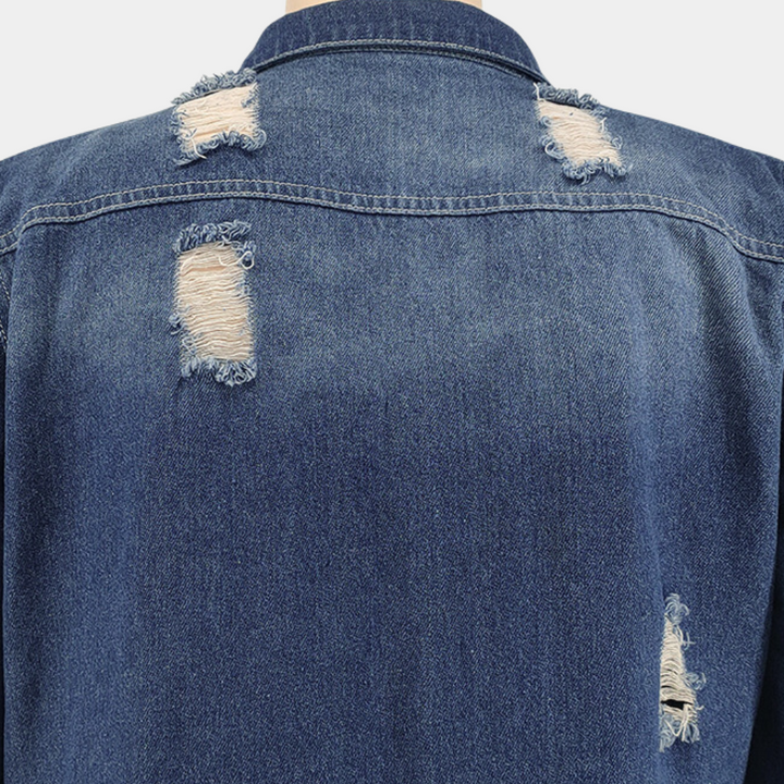 JOAN - Veste en Jean Déchirée pour Femmes