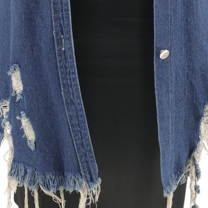 JOAN - Veste en Jean Déchirée pour Femmes