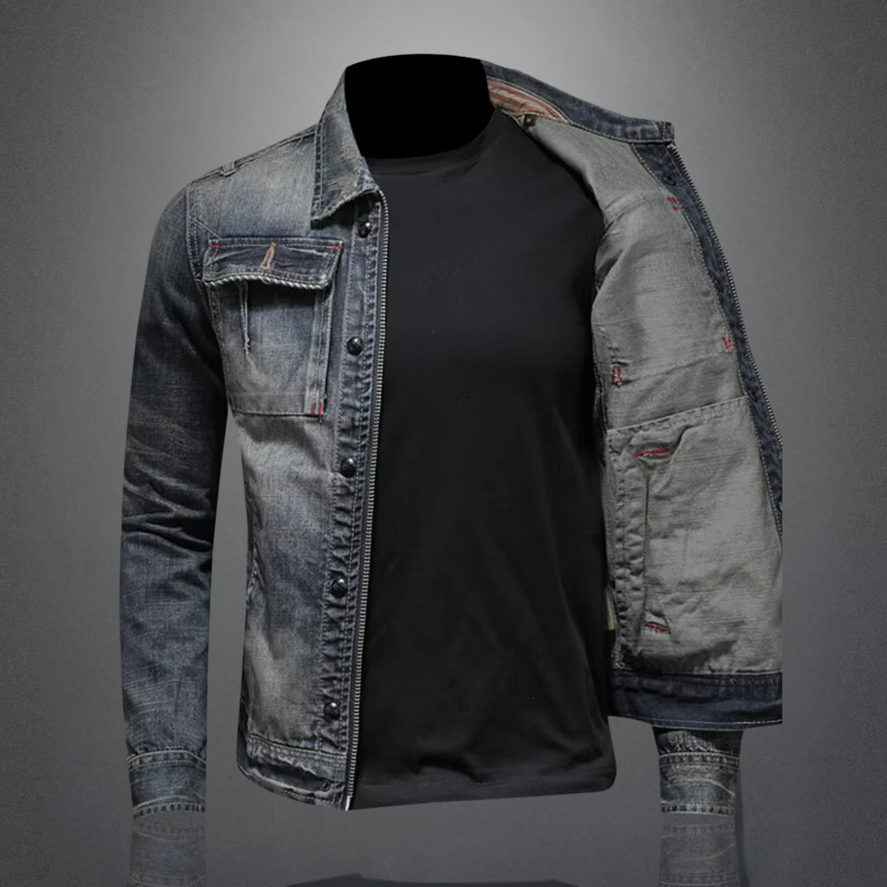 NATHAN - Veste en Denim Classique pour Hommes