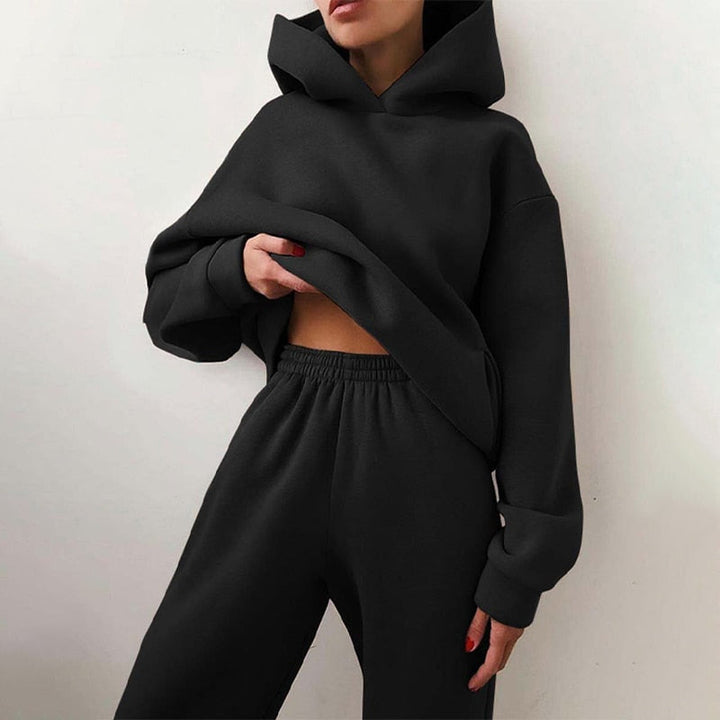 Ensemble Surdimensionné Sweat à Capuche et Jogger Large pour Femme