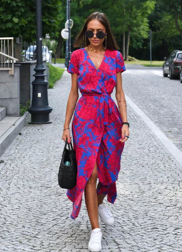 Gwenaëlle | Robe élégante à imprimé floral pour femmes
