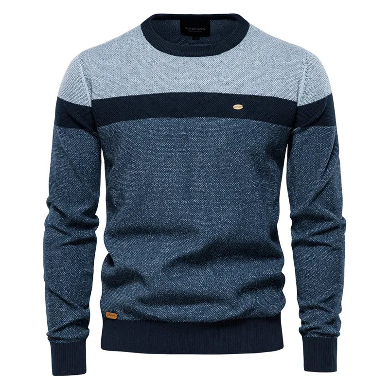 Pull Homme en Maille Color Block