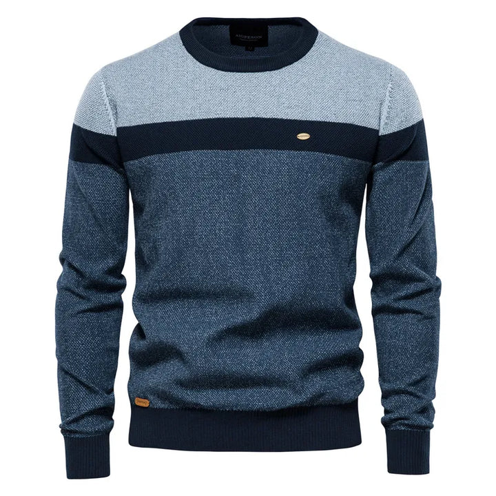 Pull Homme en Maille Color Block