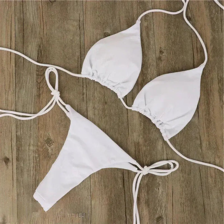 Mélina | Maillot de Bain pour Femme | Bikini Triangle, Métallique & Classique