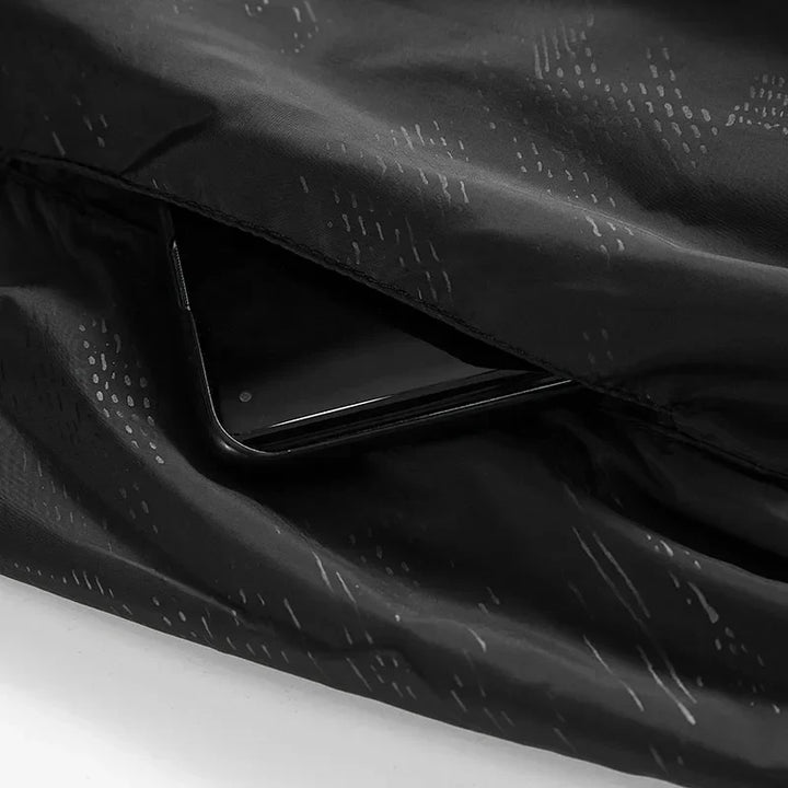 Coupe-Vent Homme Imperméable à Capuche Zip Intégral