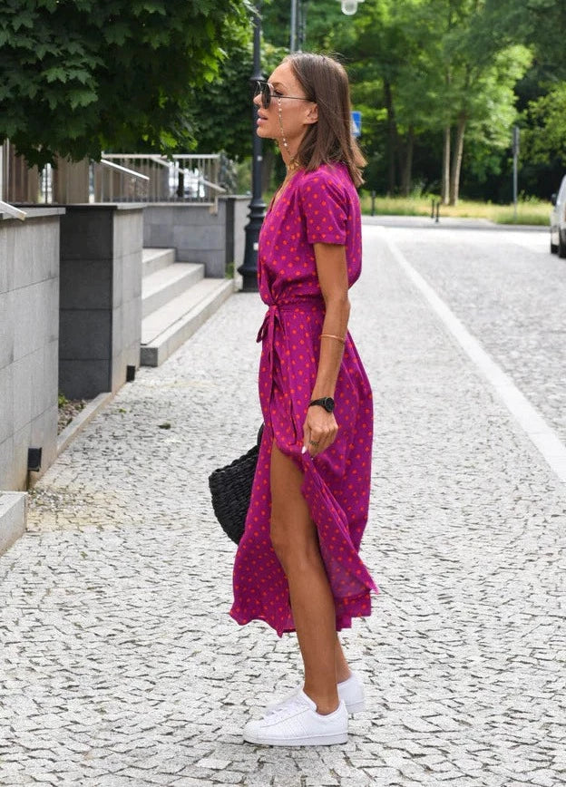 Gwenaëlle | Robe élégante à imprimé floral pour femmes