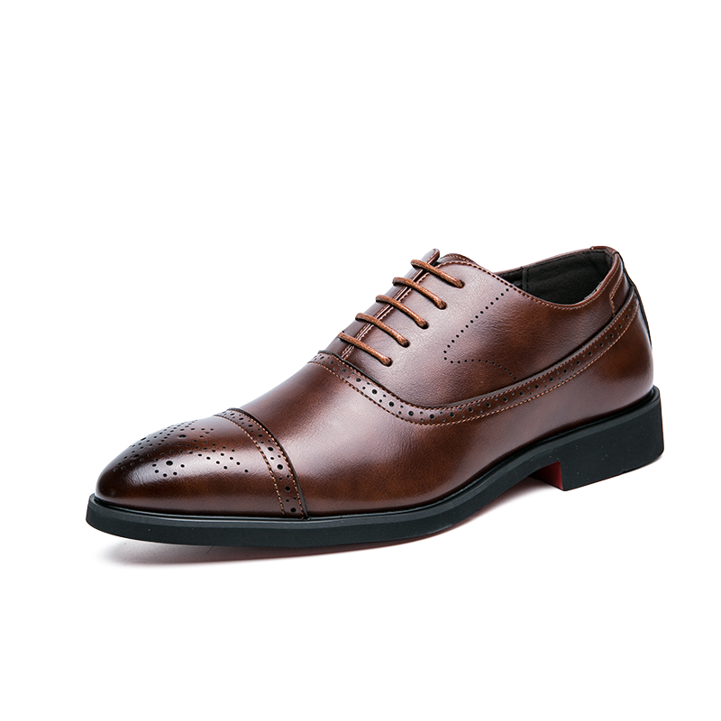 Chaussures de Ville Homme en Cuir Richelieu Semelle Rouge