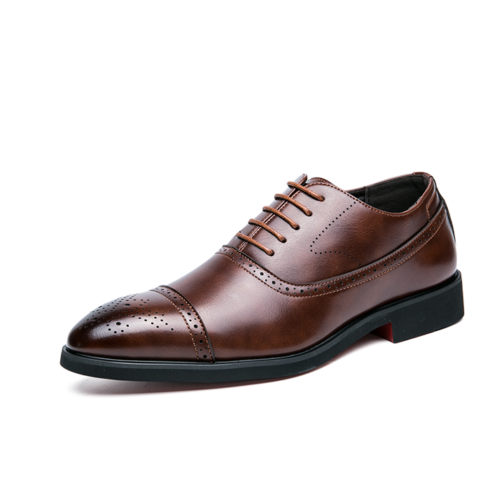 Chaussures de Ville Homme en Cuir Richelieu Semelle Rouge