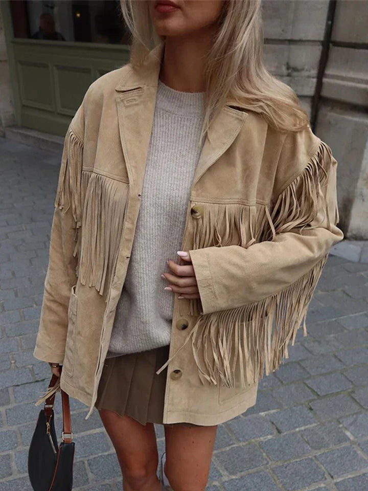 Everard | Veste en daim à franges pour femmes