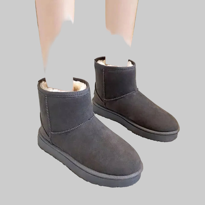 Bottes de Neige Femme Imperméables à Plateforme Doublées avec Zip Latéral