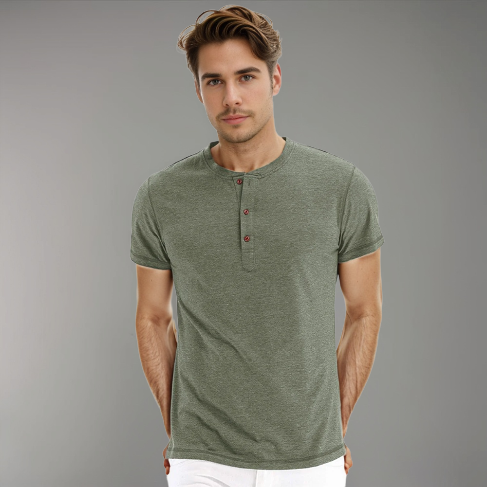 Baptiste | Chemise Henley décontractée pour hommes