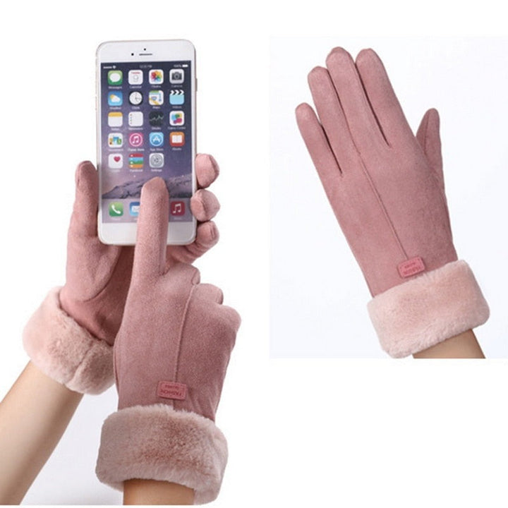 Gants d'Hiver Femme Imperméables Doublés en Polaire Tactiles