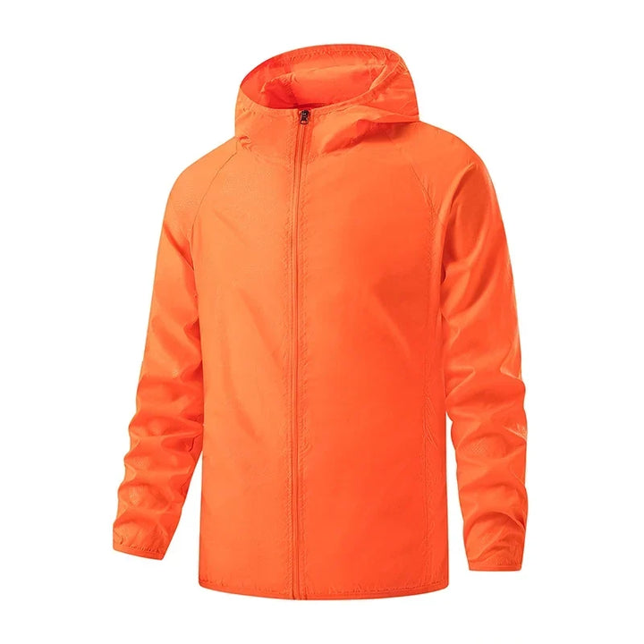 Coupe-Vent Homme Imperméable à Capuche Zip Intégral