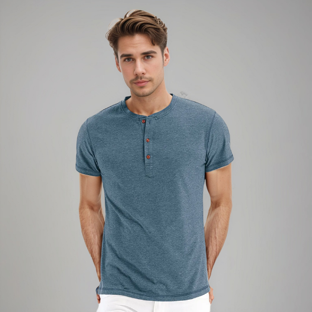Baptiste | Chemise Henley décontractée pour hommes