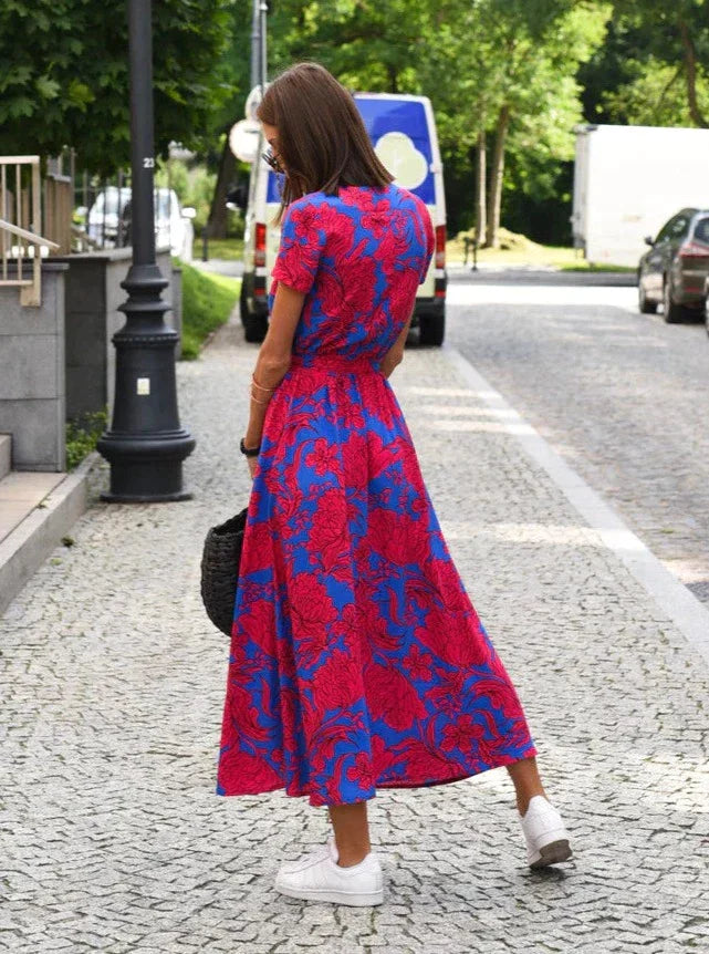 Gwenaëlle | Robe élégante à imprimé floral pour femmes