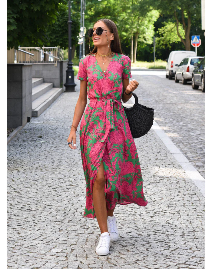 Gwenaëlle | Robe élégante à imprimé floral pour femmes