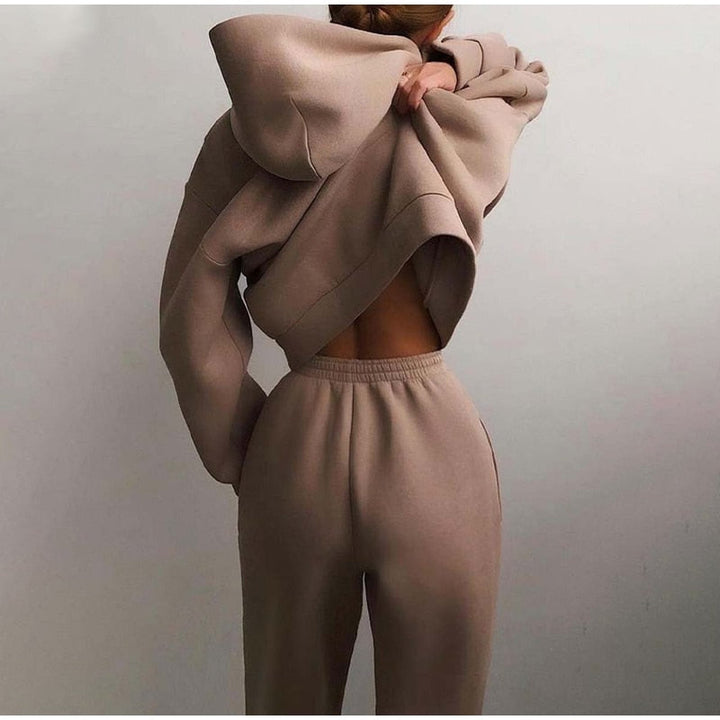 Ensemble Surdimensionné Sweat à Capuche et Jogger Large pour Femme