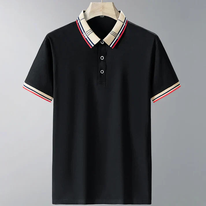 Jérôme | Polo classique avec col rayé pour hommes