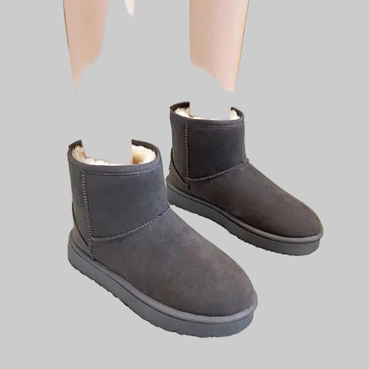 Bottes de Neige Femme Imperméables à Plateforme Doublées avec Zip Latéral