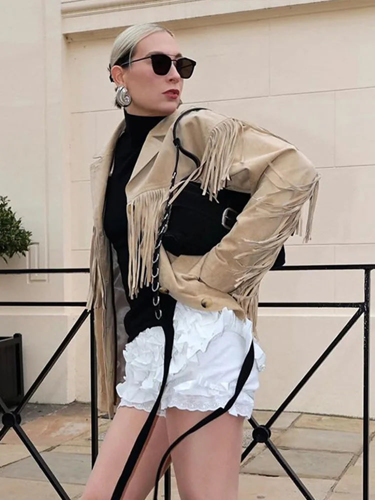 Everard | Veste en daim à franges pour femmes