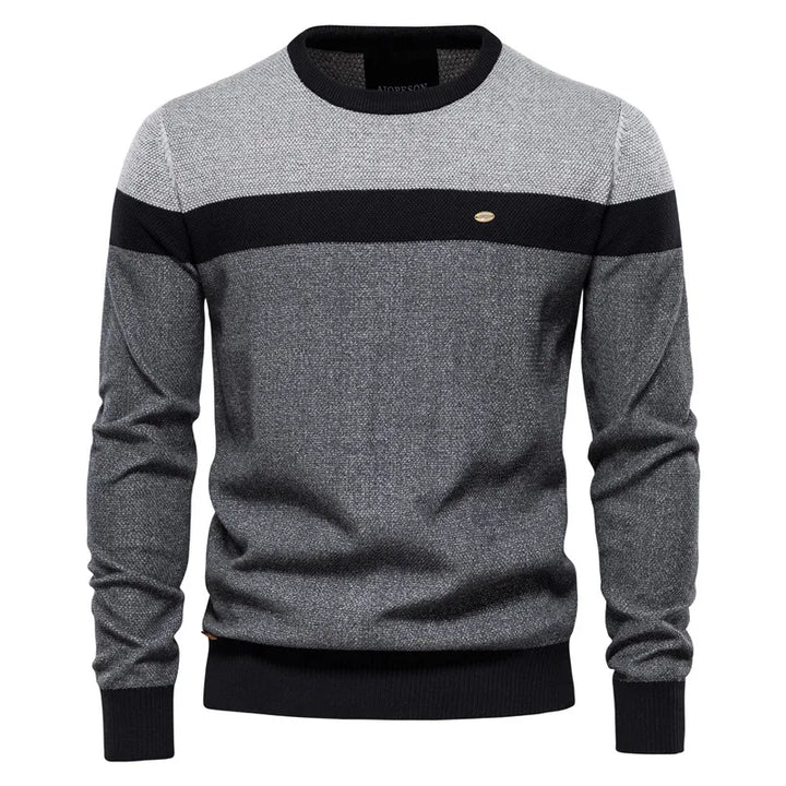 Pull Homme en Maille Color Block