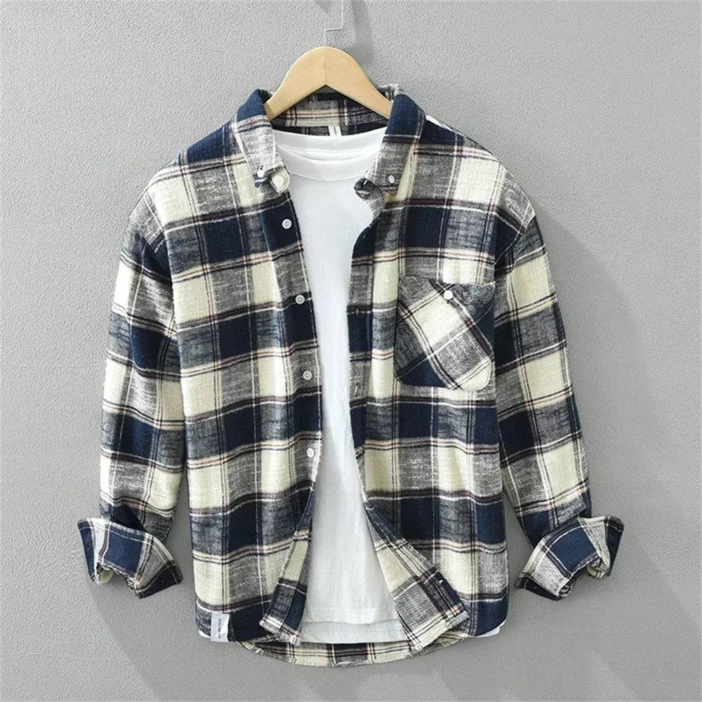 Chemise à Carreaux en Flanelle Brossée pour Homme