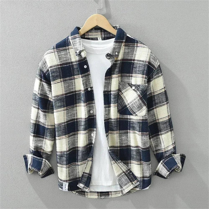 Chemise à Carreaux en Flanelle Brossée pour Homme