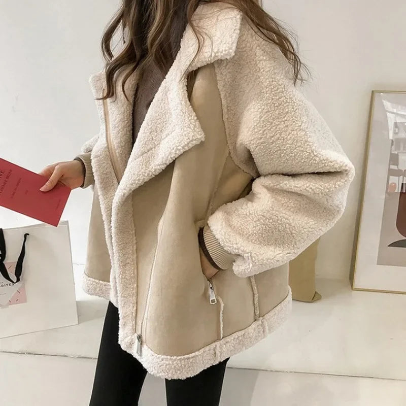Veste Femme Doublure Sherpa Col Revers