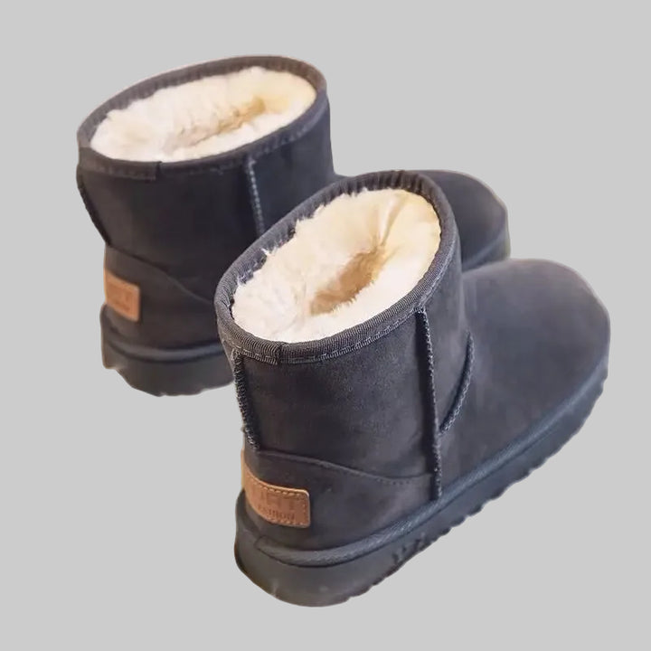 Bottes de Neige Femme Imperméables à Plateforme Doublées avec Zip Latéral